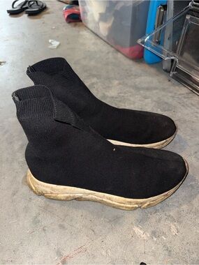 Steve Madden Black Knit Sock Sneakers